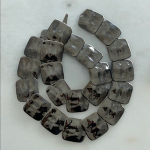 Tuleste large metal square necklace